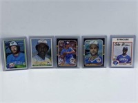 LOT OF 5 TORONTO BLUE JAYS AUTOGRAPHED CARDS