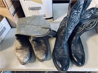 (2 PAIR) COWBOY BOOTS - 1 TONY LAMA, 10 1/2