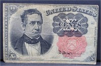 Genuine 1874 10 cent fractional note