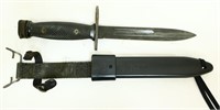 Black military knife w/ sheath