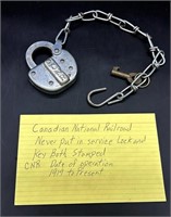 Canadian National RR Lock & Working Key