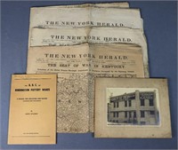 Paper Incl. 3 Civil War Era Newspapers