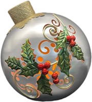 Silver LED Large Christmas Ball Ornaments  12 H