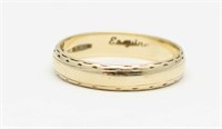 10 kt gold wedding band 4.27 grams engraved