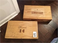 (2) Wood Wine Crates