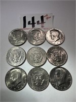 9 - 1974 Kennedy Half Dollar Coins