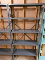 Adjustable Utility shelves. Basement backroom