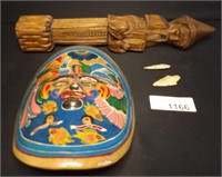 Terra Cotta Painted Mask, Arrow Heads, & More