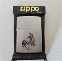 1976 Zippo Cowboy and Bull scene