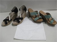Womens Heeled Sandals Largest Sz 8 Pre-Owned