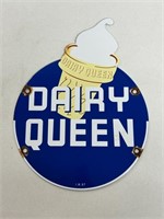 ANTIQUE PORCELAIN DAIRY QUEEN SIGN