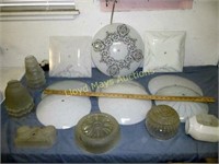 Vintage Glass Canopy Globes / Ceiling Globes