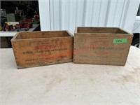 2 Antique Western Ammo Boxes
