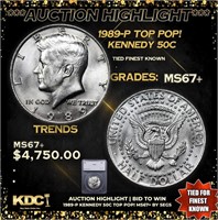 ***Auction Highlight*** 1989-p Kennedy Half Dollar