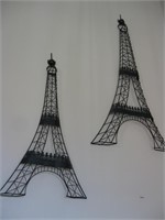 2 Metal Eiffel Tower Wall Art