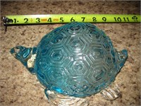 Aqua Art Glass Turtle