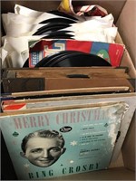 Box Lot Antique Edison Records, etc