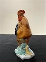 Herend porcelain rooster statue with mark in the