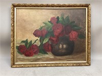 Rose Oil Painting on Canvas
