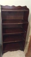 Wood bookshelf,  5 shelves