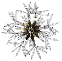 CURTIS JERE Large Flower Wall Sculpture