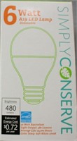 PACK OF 6 Simply Conserve  LED Light Bulb