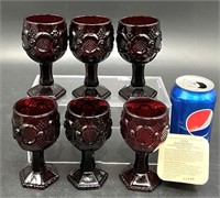 6 Cape Cod Red Wine Goblets In Boxes