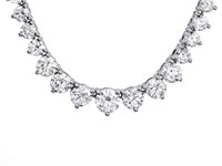 Stunning 9.50ct Diamond Necklace in 18k White Gold