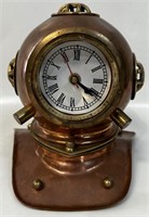 VINTAGE COPPER & BRASS DIVERS HELMET - CLOCK