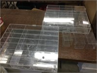 Two 2’ x 29” display cases and 3 individual cases