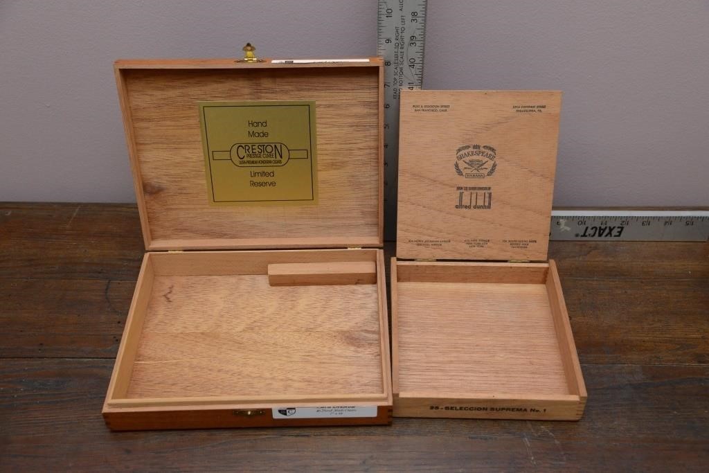 CRESTON AND DUNHILL CIGAR BOXES