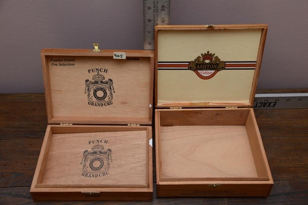 PUNCH AND ASHTON CIGAR BOXES