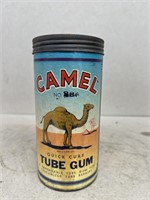 Camel tube gum advertising can with content