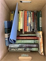 Box lot with misc. books, gun books, hunting books