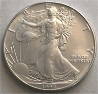 1994 UNC America Silver Eagle Dollar