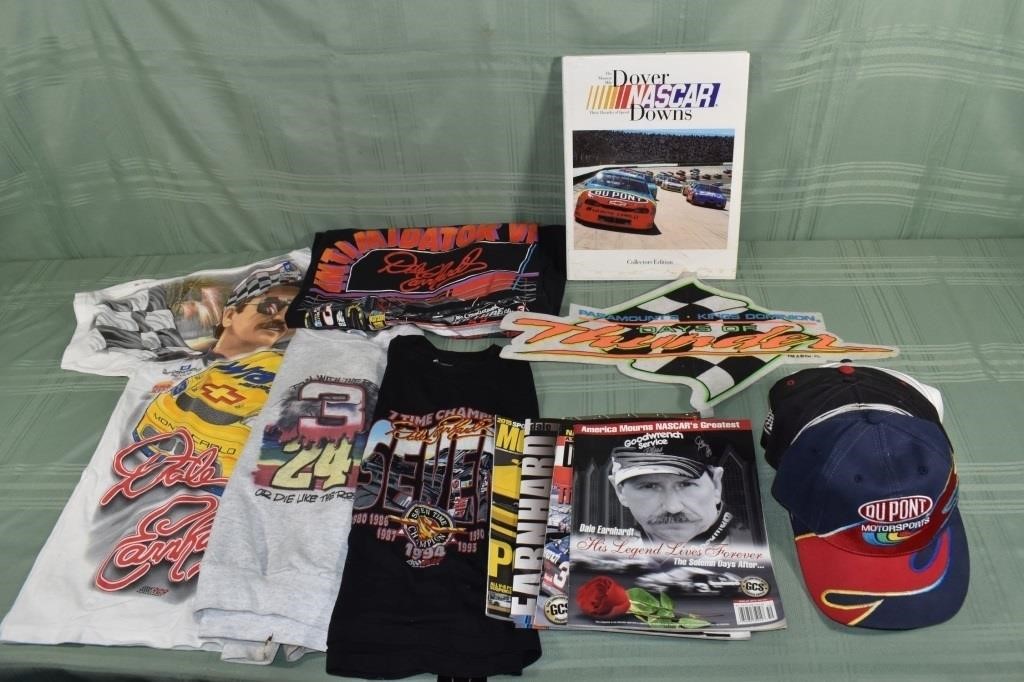 NASCAR: 4 shirts, 4 hats, 7 periodicals, etc.; as