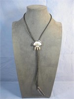 S.S. Tested Vtg. Zuni Multi Stone Bolo Tie