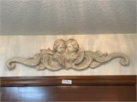 Ceramic Cherub Wall Hanger approx. 33" & Two Stain