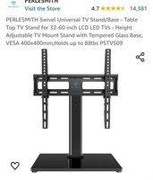 PERLESMITH Swivel Universal TV Stand/Base - Table