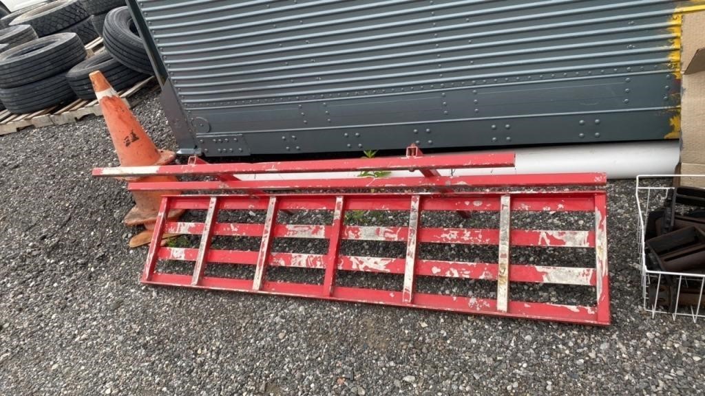 Tarp holder for behind cab of truck