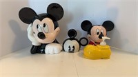 Mickey Mouse Jars and Soap Dispenser