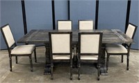 Dining Table W/ 6 Cushioned Chairs 88”x40”x30”