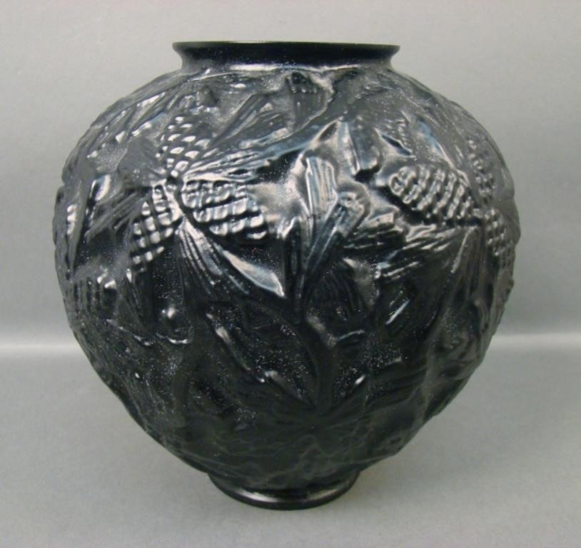 Consolidated Matte Black Pine Cone Vase.