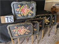 6 Painted TV Trays