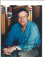 Playboy Hugh Hefner signed photo