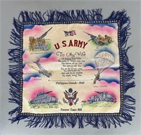 Vintage U.S. Army Sweetheart Pillow Case