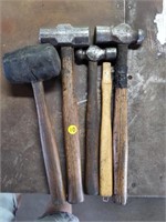 Hammer Set: rubber mallet, ball peen hammer, mini