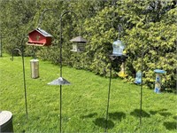 Birdhouses with Metal Stands