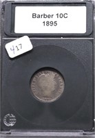 1895 BARBER DIME VG