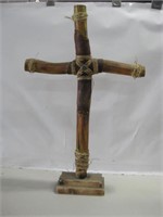22"x 35" Signed Wood Art Cross